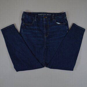 👖 American Eagle Curvy Super Hi Rise Jegging 14 Short Dark Wash